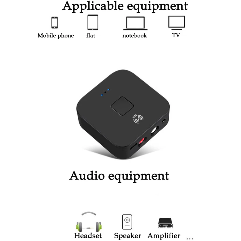 JINSERTA Bluetooth 5,0 приемник NFC Беспроводной адаптер 3,5 мм AUX/RCA HIFI автомобильный аудио приемник для ТВ динамик ПК