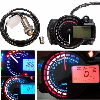 

Motorcycle Dashboard In Motorcycle Instrument 12V LCD Meter Modified Tachometer Odometer 2.4 Cylinder Motorcycle Accessoriess