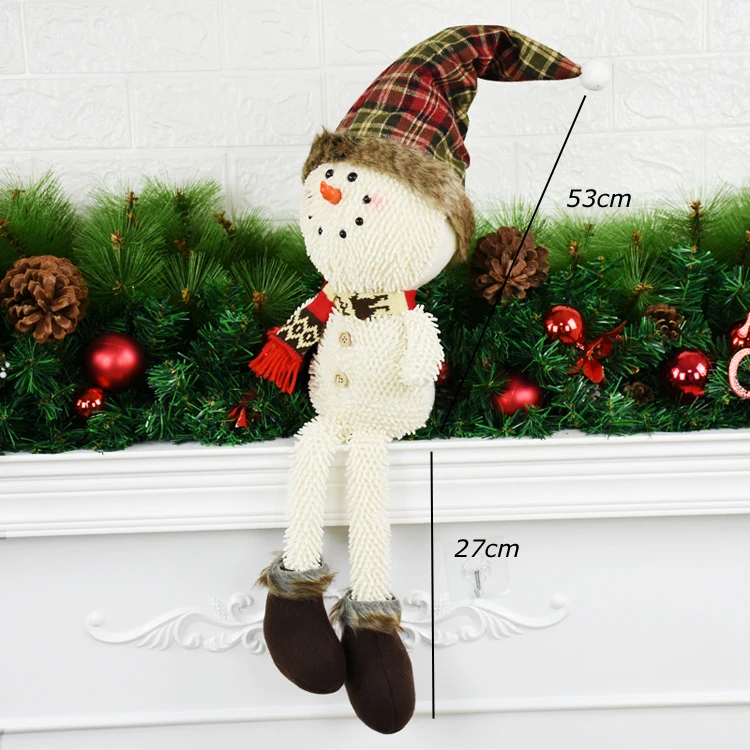 Новогоднее украшение Санта-Клауса, снеговика, Рождественская статуэтка, куклы, красное украшение для рождественской елки, рождественские украшения, подвеска - Цвет: SDZS221