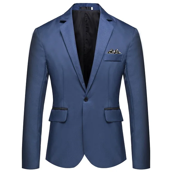 Роскошные Для мужчин Slim Fit блейзер Модные однотонные Для мужчин s пиджак свадебное платье пальто Повседневное Бизнес мужской пиджак