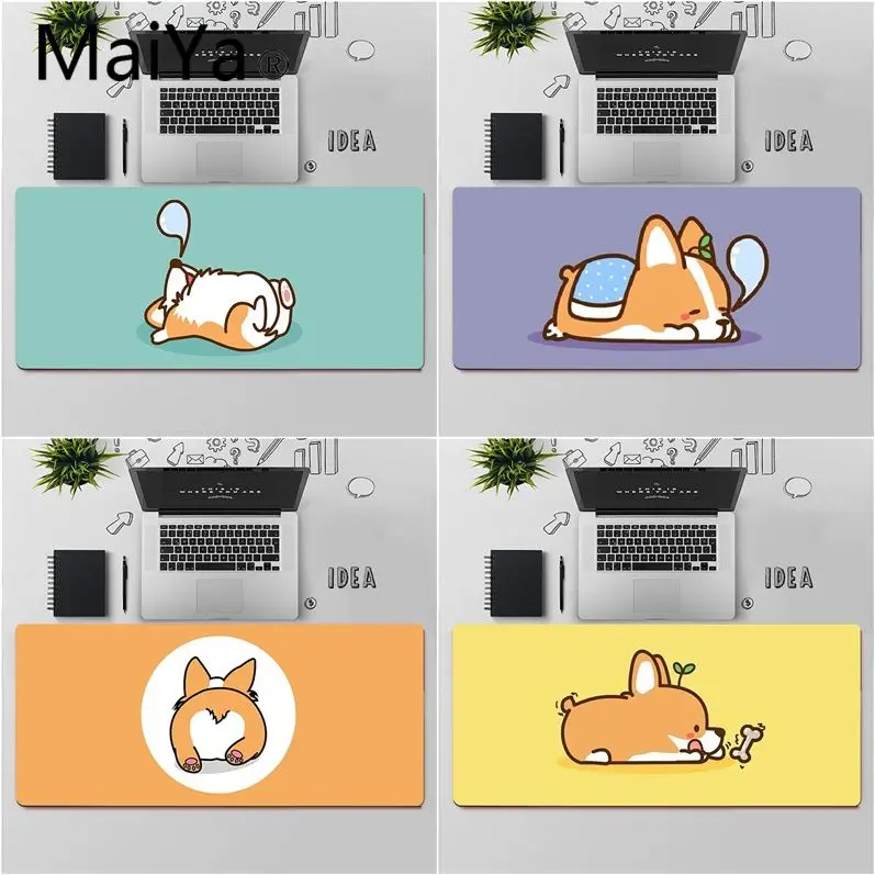 

Maiya Top Quality Lovely Animal Welsh Corgi Customized laptop Gaming mouse pad Free Shipping Large Mouse Pad Keyboards Mat