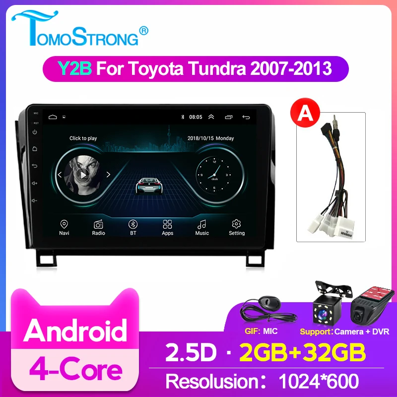Android For Toyota Tundra 2007 2012 2013 2.5D HD Stereo Auto Radio Car