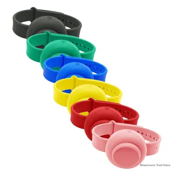 

5Pcs Sports Wristband Sanitizer Dispenser Portable Silicone Bracelet Can Store Sanitizer And Hand Sanitizer Dispenser Pumps new