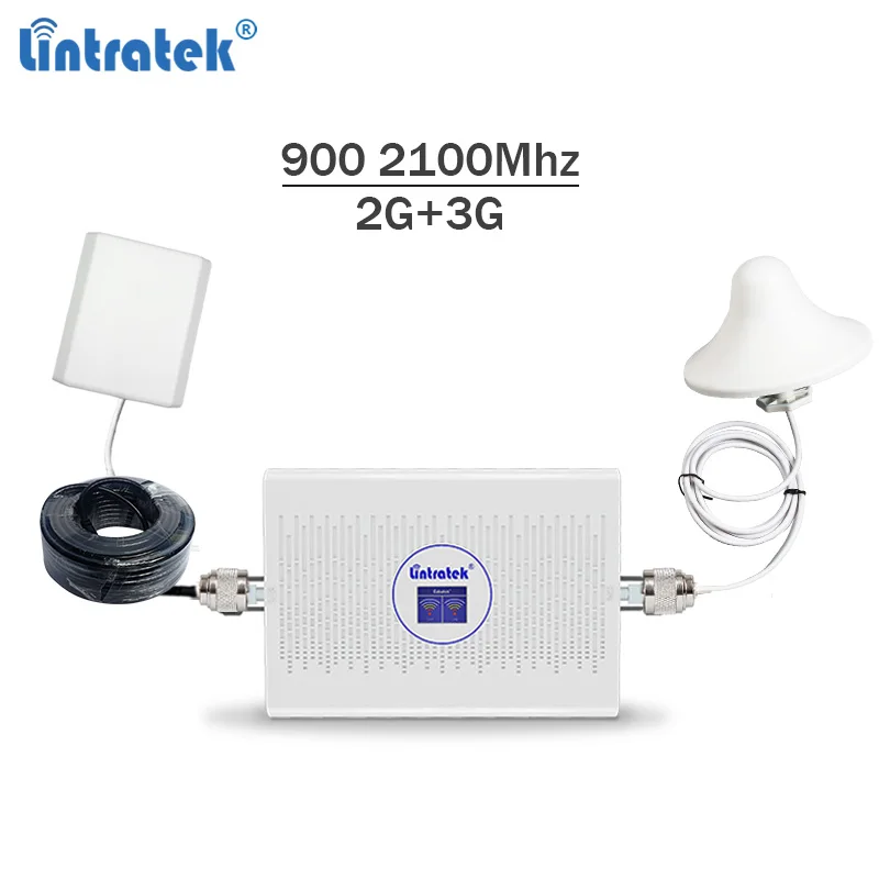 

Lintratek GSM Repeater 900 2100 3G Signal Booster AGC 70dB Ampli 2G 3G Repeater UMTS WCDMA Amplifier 900Mhz 2100Mhz Full kit #5