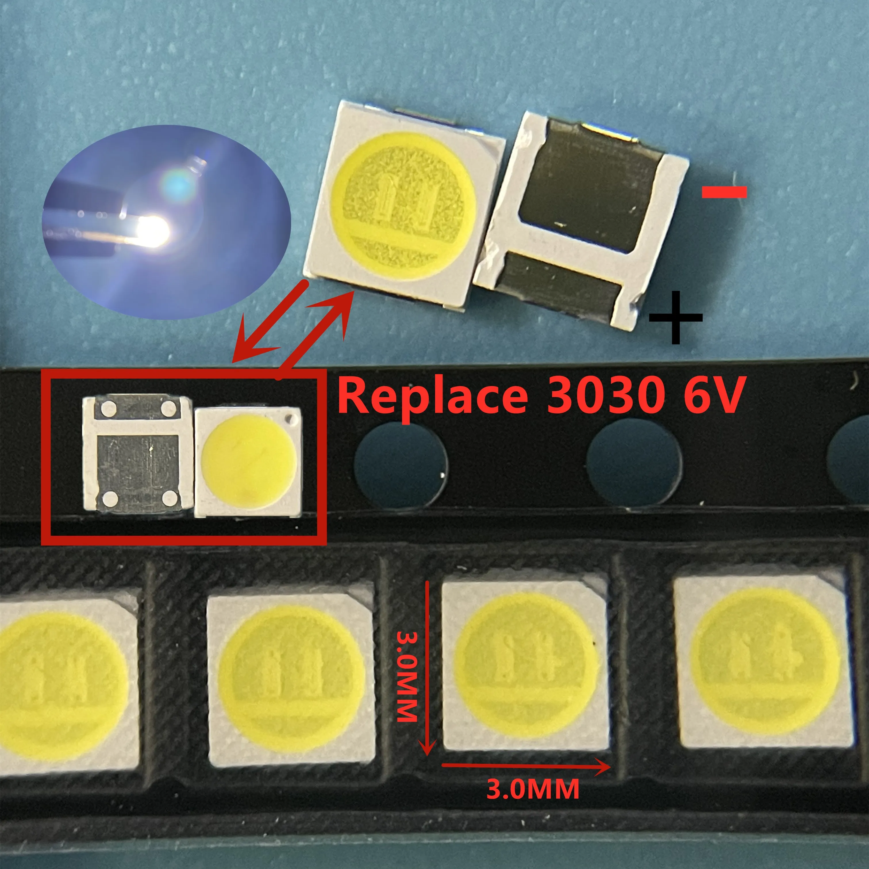 1000pcs PCT Lextar LED Backlight High Power 1.8W 3030 6V Cool white 150-187LM PT30W45 V1 TV Application smd led diode | Лампы и