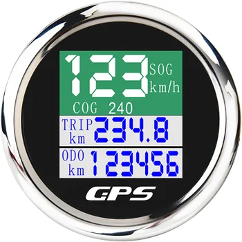 

New 52mm Waterproof TFT Screen Digital GPS Speedometer Odometer Trip COG Voltmeter 9-32V with GPS