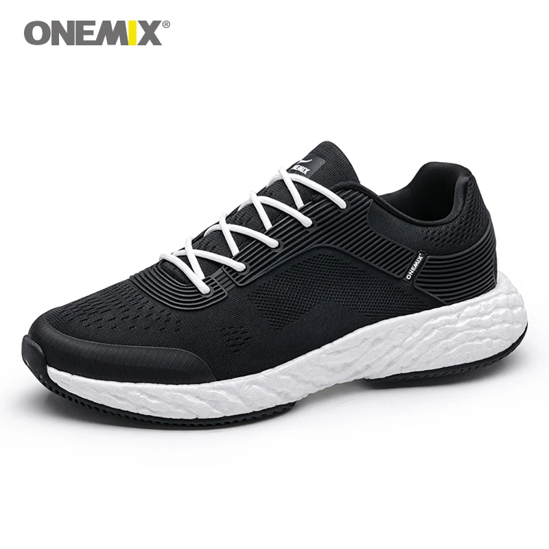 ONEMIX Running Shoes for Men Marathon Rebound 58 Energy Drop High-Tech Elastic Flexible Midsole Anti-skid Outsol Sneakers