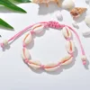 Bohème naturel coquille de mer bracelets porte-bonheur pour femmes hommes été plage de sable à la main chaîne corde chaînes bracelet bijoux à bricoler soi-même