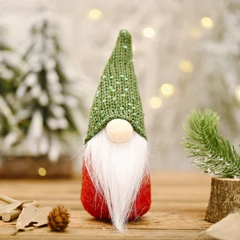 

1pcs Merry Christma Ornament Doll Long Hat Santa Plush Doll Toy Tree Ornaments Decoration Exquisite For Home Xmas New Year Decor
