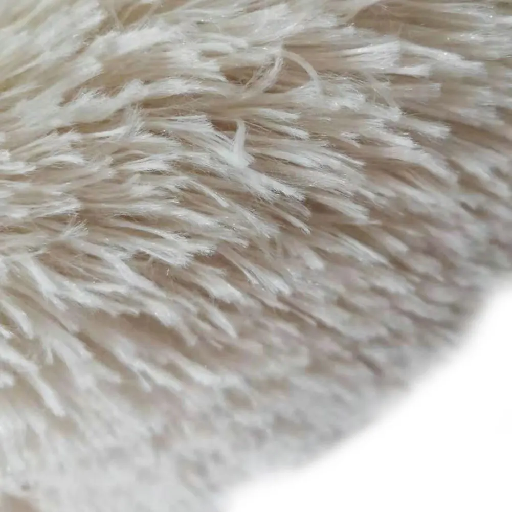 Мягкая пончик Cuddler теплая Универсальная круглая одноцветная спальная кровать для домашних животных моющаяся утолщенная плюшевая подушка зимняя домашняя