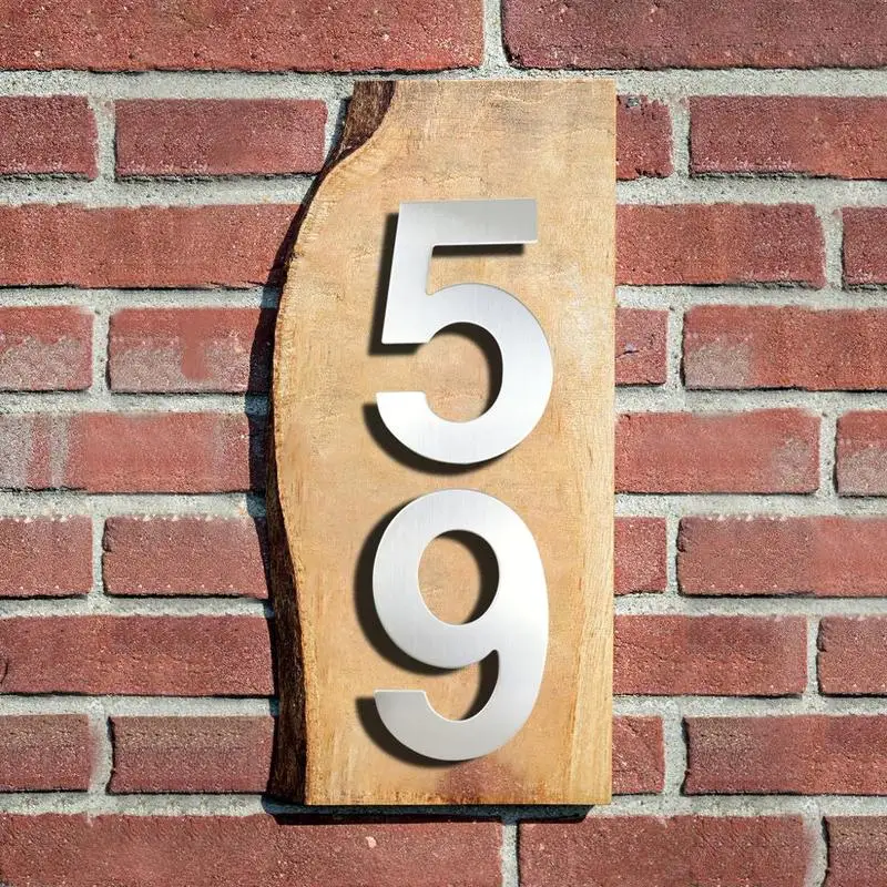 House Number Signs 152mm Stainless Steel Outdoor Apartment Door Number Mailbox Address Sign 1pc