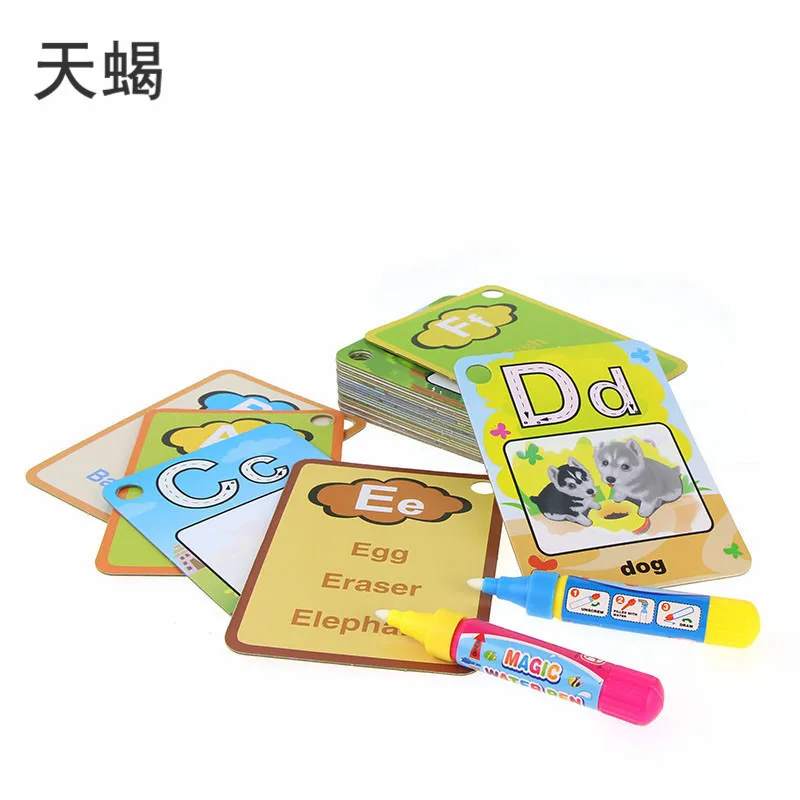 

Children Cognitive with Numbers Painting Story Card Lettered Water Explicit Painting Mom And Baby Educational Toy