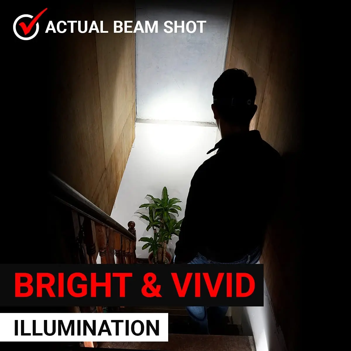 Induction Headlamp COB LED Head Lamp with Built-in Battery Flashlight USB Rechargeable Head Torch 5 Lighting Modes Head Light