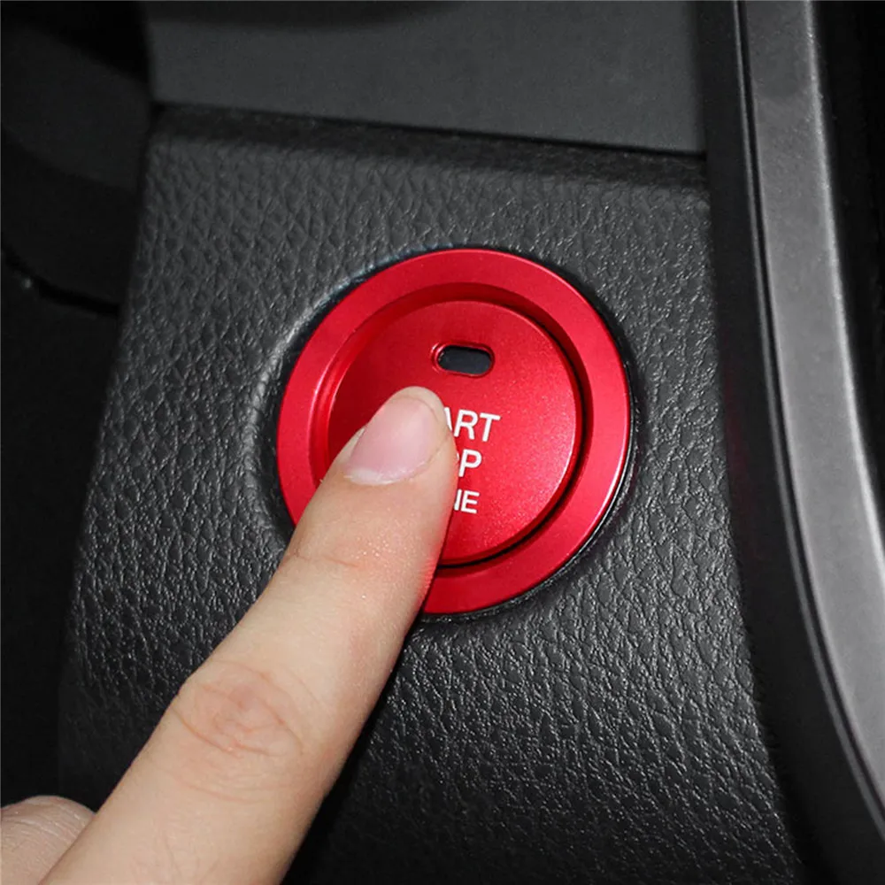 

Car Ignition Switch Aluminum Start Stop Switch Button Cover Sticker for Camry VIII Aluminum Alloy Button Anti-scratch Sticker