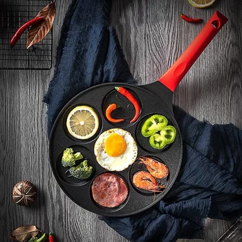 

7-Hole Breakfast Frying Pan Multi-functional Practical Convenient Non-stick Omelet Egg Mold Ham Pancake Cooking Tools