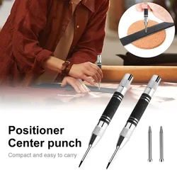 Localisateur de poinçon central automatique polyvalent, argent noir pour le marquage des outils métalliques (4 pièces) 