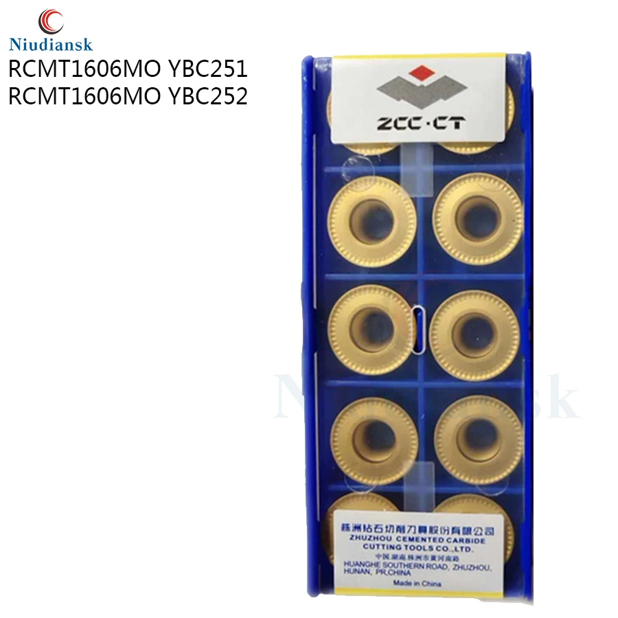 10 шт. 100% оригинальные аутентичные ZCC.CT RCMT1606MO YBC251 YBC252 карбидные режущие вставки CNC