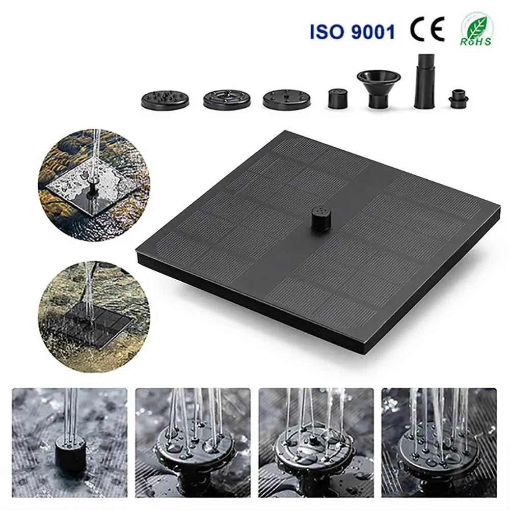 Солнечный водяной фонтан 7V/4W Birdbath насос на солнечных батареях Водонепроницаемый