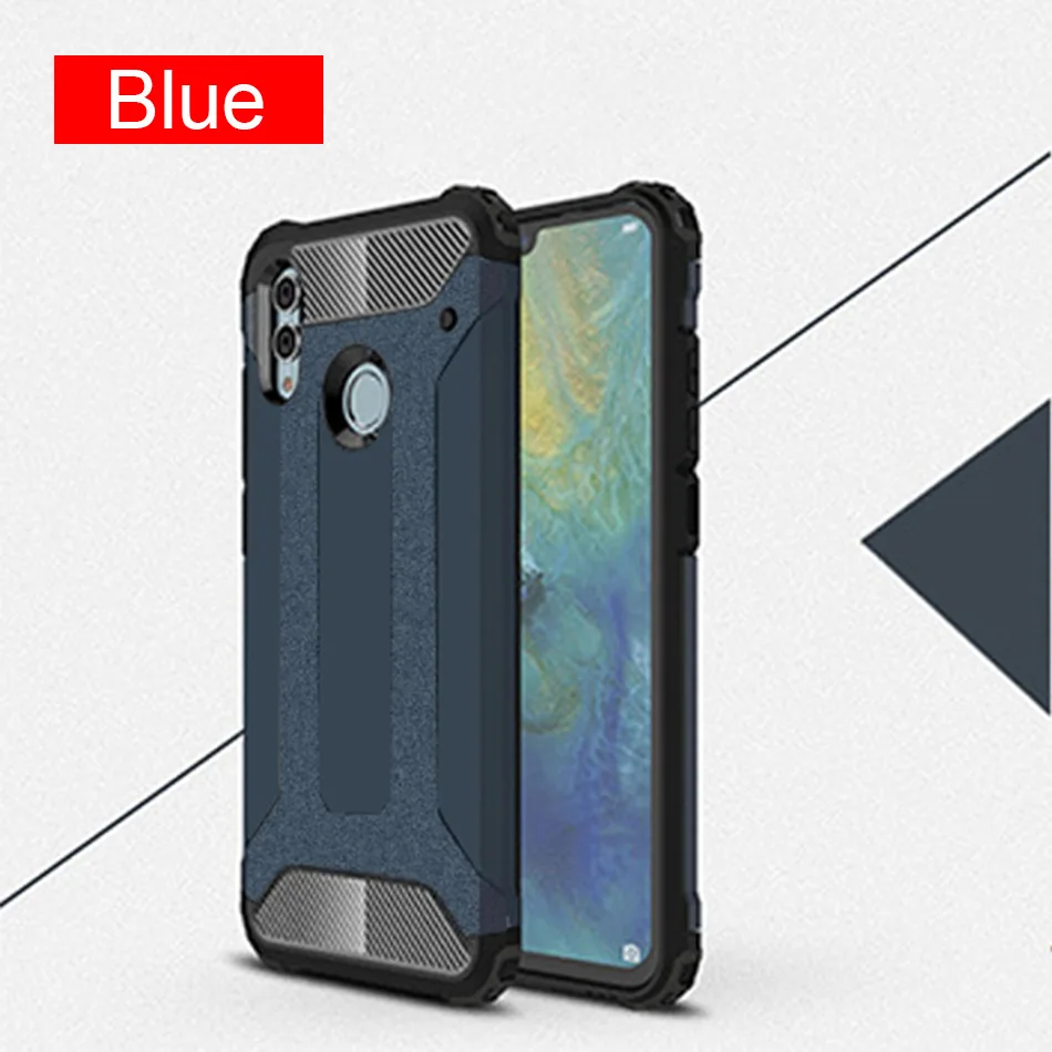 Blue Роскошный противоударный армированный чехол для huawei Honor 20 Pro 10 9 Lite полный защитный чехол для Honor 10i 8X бампер для телефона чехол s Shell чехол на для хуавей хонор 20 PRO 10 9 LITE 10I 8X - Цвет: Blue