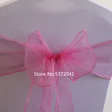 Высокое качество 18 × 275 см розово-красный пояс из органзы/бант из органзы для свадебного/вечерние украшения
