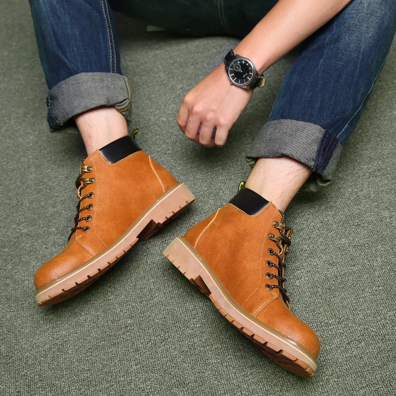 

Spring New Style Big Head Martin Boots Hight-top Warm MEN'S SHOES Retro Desert Workwear Men's Boots Hair