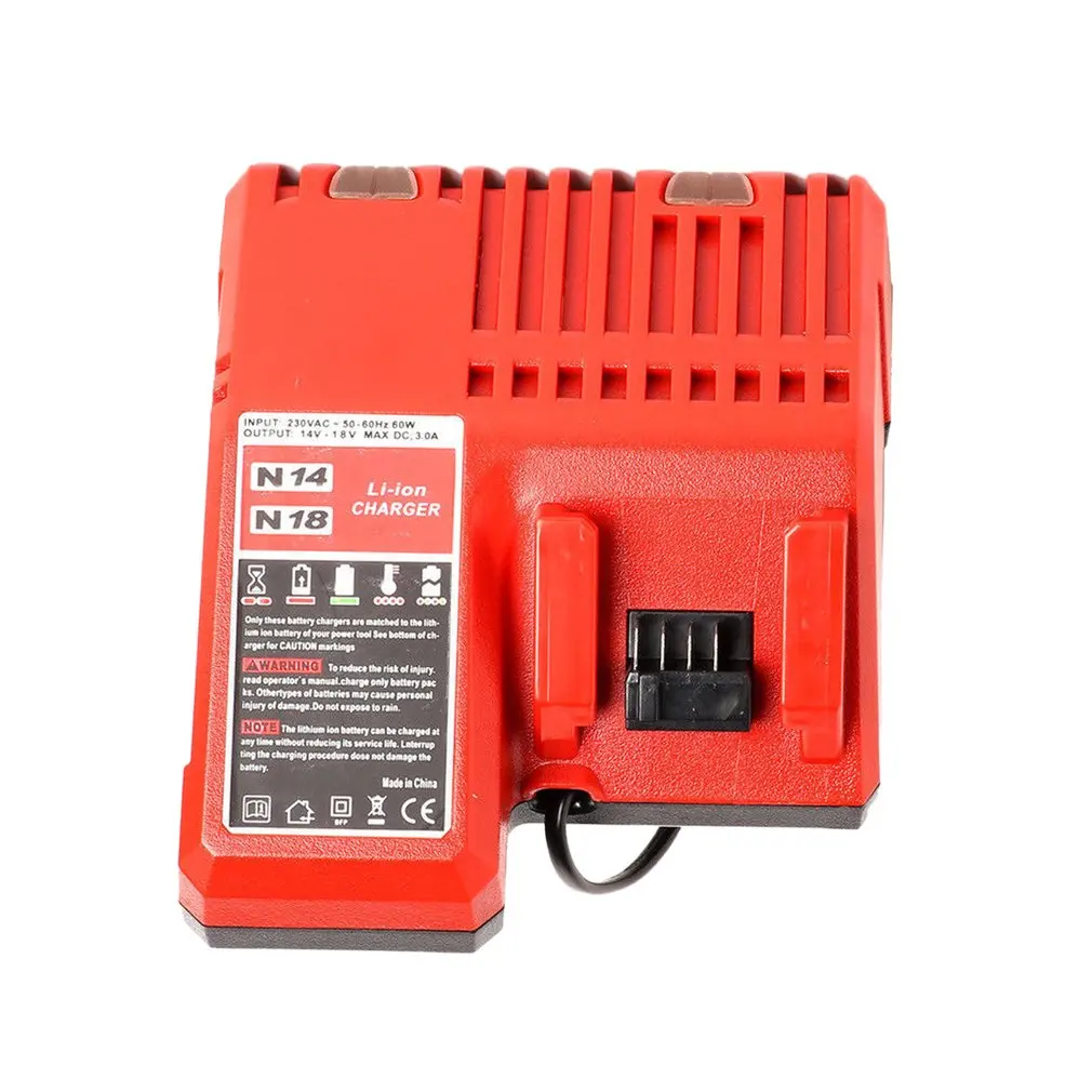 Li-ion Battery Charger 110-240V Fast Lithium Battery Charger for Milwaukee M18 48-11-1815 48-11-1828 48-11-2401 48-11-2402 fast charger for ridgid aeg 18v lithium battery input 100 240v output 18v 1 5a （battery not included）