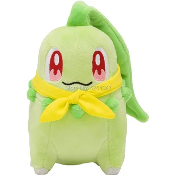 

Original Pocket Monster Mystery Dungeon Rescue Team DX Chikorita Plush Doll Poke Toy 17cm Kid Gift 2020