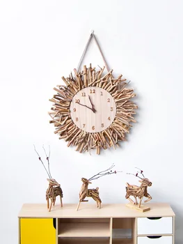 

Creative Modern Wall Clock Silent Art Wooden Nordic Design Clock Mechanism Large Bedroom Reloj De Pared Home Decoration BW50WC