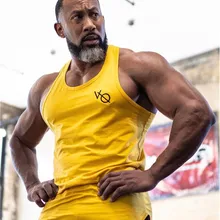 Стиль, Спортивная майка для бега Brother VQ, мужская майка для фитнеса без рукавов, однотонная Базовая рубашка