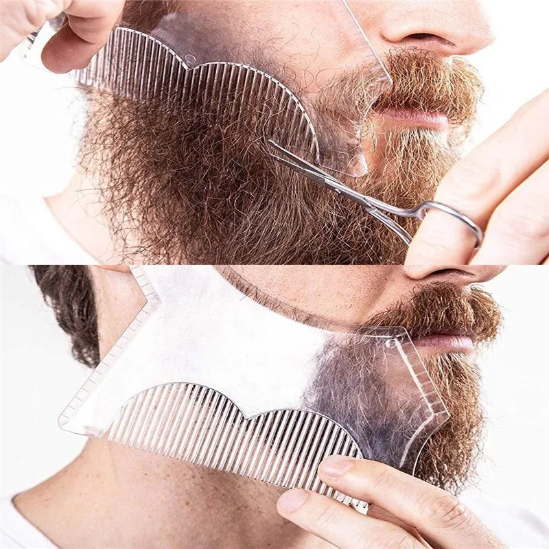 5 In 1 Men Beard Shaping Styling Template Comb Rotatable Men's Beards Combs Beauty Tool For Hair