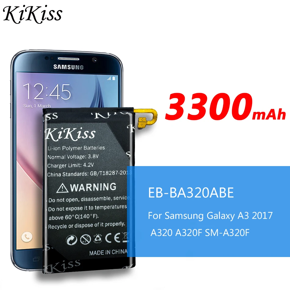 Большая батарея EB-BA320ABE 2350 мАч для samsung Galaxy A3 2017 SM-A320 A320F A320M батареи s трек номер