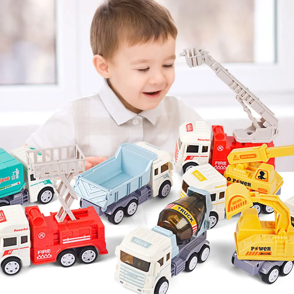 

Mini Vehicle Model Toys Alloy Diecast Engineering Construction Fire Truck Ambulance Transport Car for Educational Children Gifts