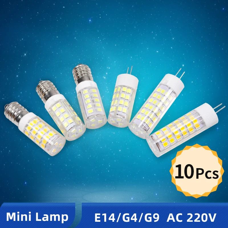 10 шт. светодиодные лампы COB G4 G9 E14 AC/DC 12 В 3 Вт 5 220 | Лампы и освещение