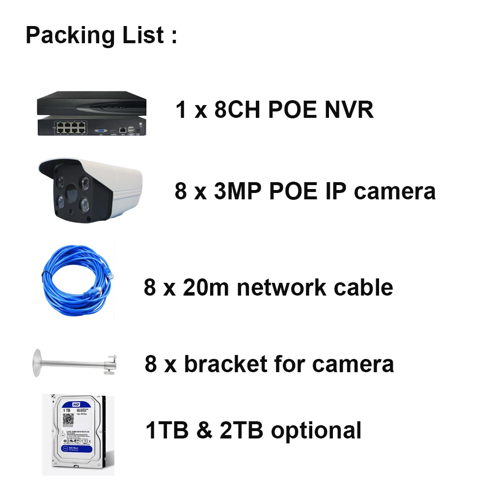 H.265 8CH 3MP CCTV система безопасности цветной день и ночь POE NVR комплект 3.0MP Открытый POE IP камера P2P onvif-видео набор для наблюдения