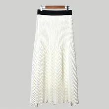 Новая женская юбка миди с эластичной талией Элегантная плиссированная Женская юбка женская одежда