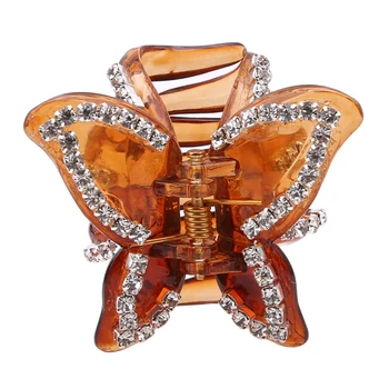 

1PC Vintage Women Ladies Butterfly Flower Rhinestone Hairpin Claw Clip Bridal Jewelry Headwear Accessories Female Decor Supplies