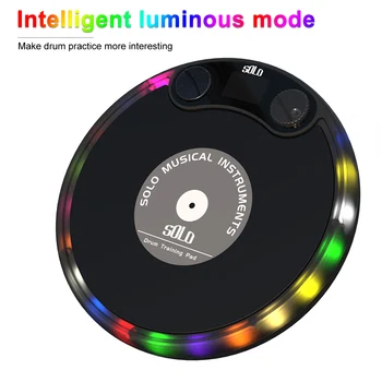 

10inch Dumb Drum Electronic Luminous 2in1 Home Practice Kids Toy Multifunction Beginners Instrument Stage Silicone