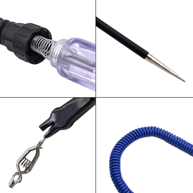 Car Test Pen Plastic 6-12-24V Car Auto Electrical Test Pen Light Lamp Circuit Tester Detector Probe Meter 50LB 5