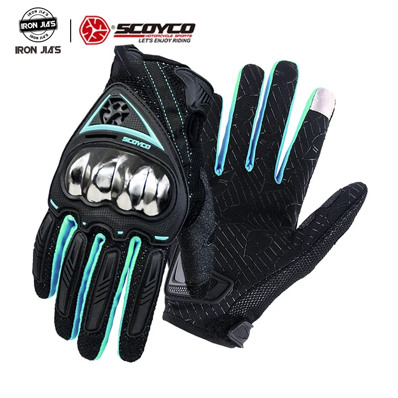 

SCOYCO Touch Screen Motorcycle Gloves Summer Breathable Wearable Protective Outdoor Sports Full Finger Riding Moto Gloves MC44