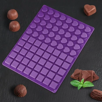 

Form for ice and chocolate "Hearts in a square", 29.5 × 22 × 1 cm, 80 cells