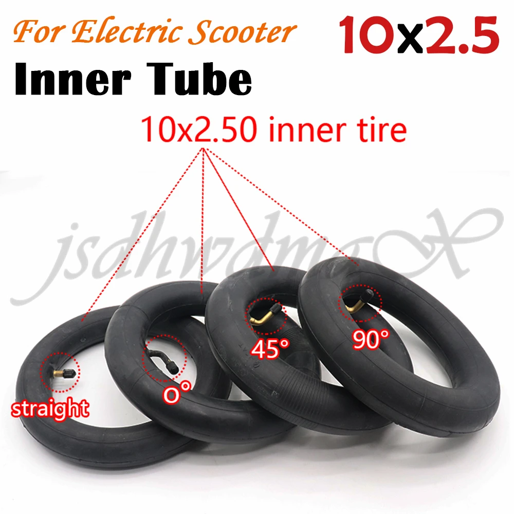 Inner Tube 10X2.50 10x2.5 255x80 Innertube with Straight/Bent Valve 0/45/90 Degree for Electric Scooter Accessories 10 Inch | Спорт и
