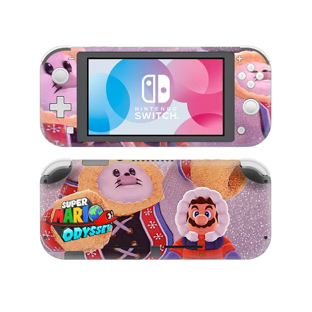 Marios Odyssey наклейки на кожу для nyd Switch Lite консоль и контроллер Набор для кожи для Nintendo переключатель мини игры виниловые наклейки - Цвет: YSNSL0309