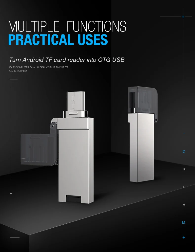 Ginsley OTG кард-ридер G009 Micro SD/TF мульти-кард-ридер для Andriods смартфон с интерфейсом Micro USB
