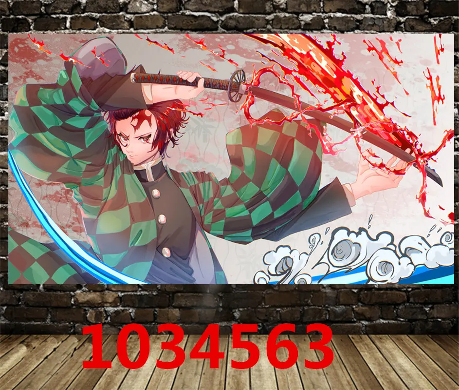 Kimetsu No Yaiba Холст плакат японская игра-Аниме Плакат Фреска украшение дома Холст Картина Куадрос декорацион общежития