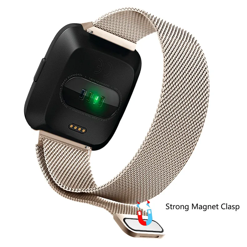 Миланская петля ремешок для Fitbit Versa/Versa 2/versa Lite ремешок из нержавеющей стали браслет ремешок Смарт часы аксессуары