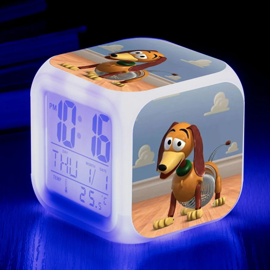 13 Toy story 4 buzz lightyear Вуди и Джесси будильник, светящийся светодиодный, изменение цвета, цифровые часы для детской комнаты, многофункциональные игрушки - Цвет: 13