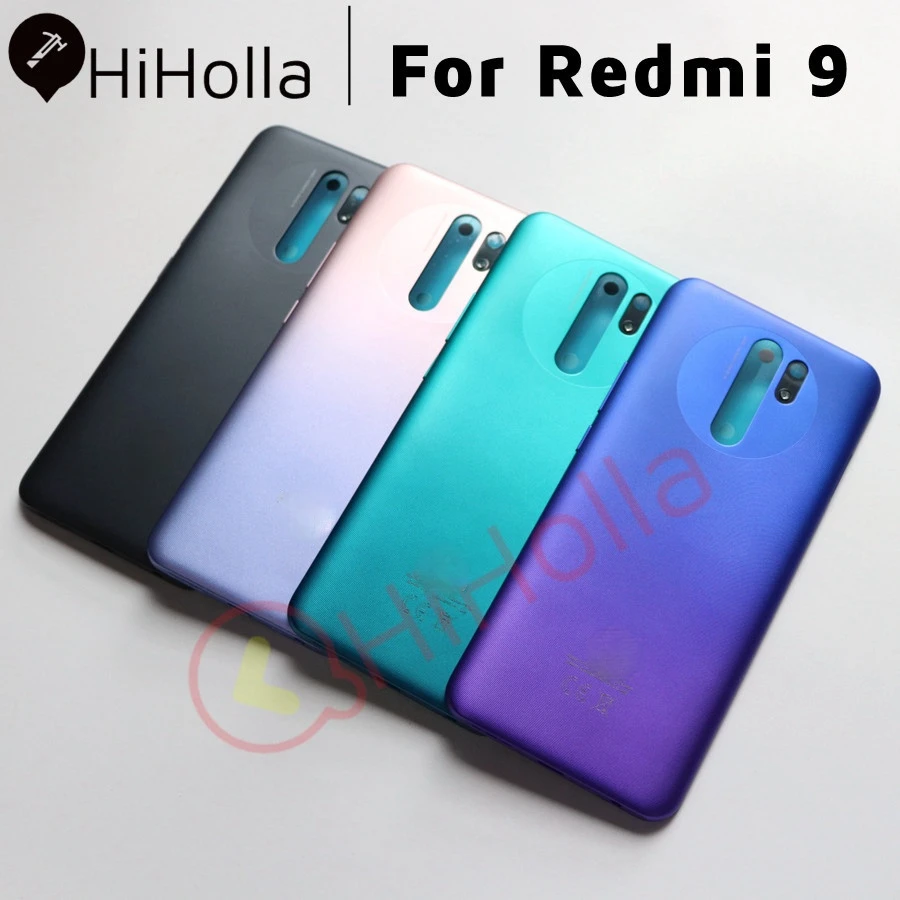 Задняя крышка батарейного отсека для Xiaomi Redmi 9 корпус с кнопками громкости и