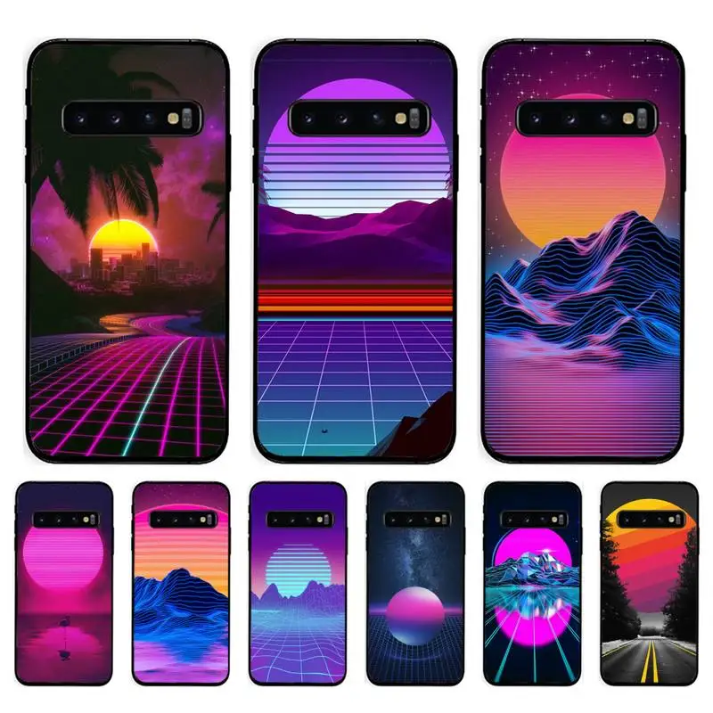Synthwave Ретро 80s Разноцветные Неоновые чехол для телефона Samsung Galaxy S10Plus S10E S20UlTRA S7 S8 S9