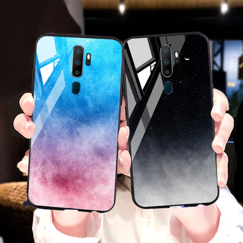 

Tempered Glass Case For OPPo A9 2020 Cases Realme X2 5 Pro X lite XT C2 F11 Pro Reno 3 Pro 5G 2Z 2 Ace Z A1k K1 A3 A5 Cover Case