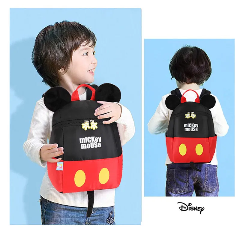 Disney Микки Минни детский рюкзак для детей школьная сумка для мальчиков и девочек уличная сумка анти-потеря ходьбы пояс браслет подарок на день рождения